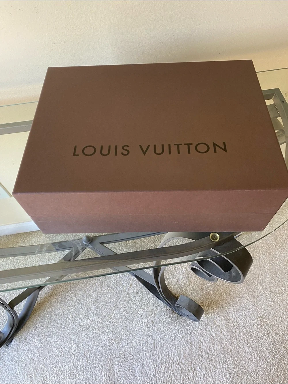 Louis Vuitton Brown and Cream Storage Tray Box